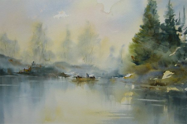 Tôt sur le lac