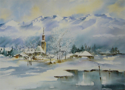 Village enneigé